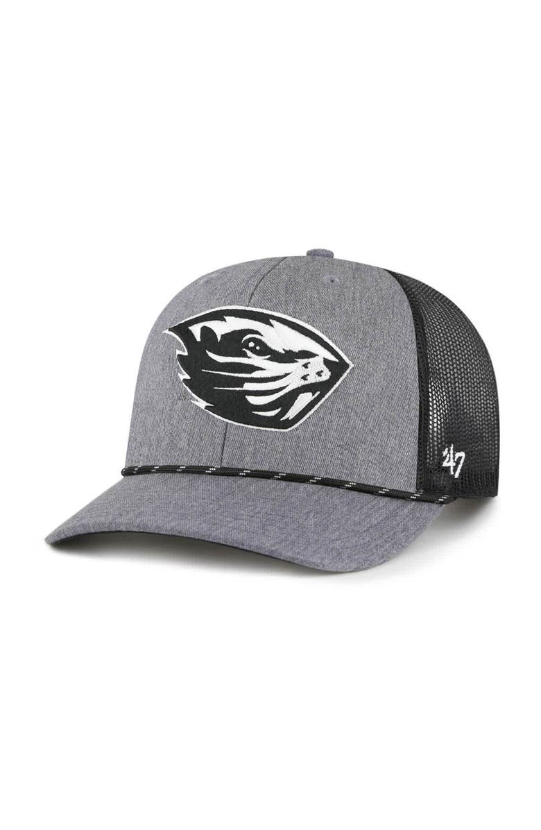 '47 Men's '47 Gray Oregon State Beavers Carbon Rope Adjustable Hat, Main, color, Gray