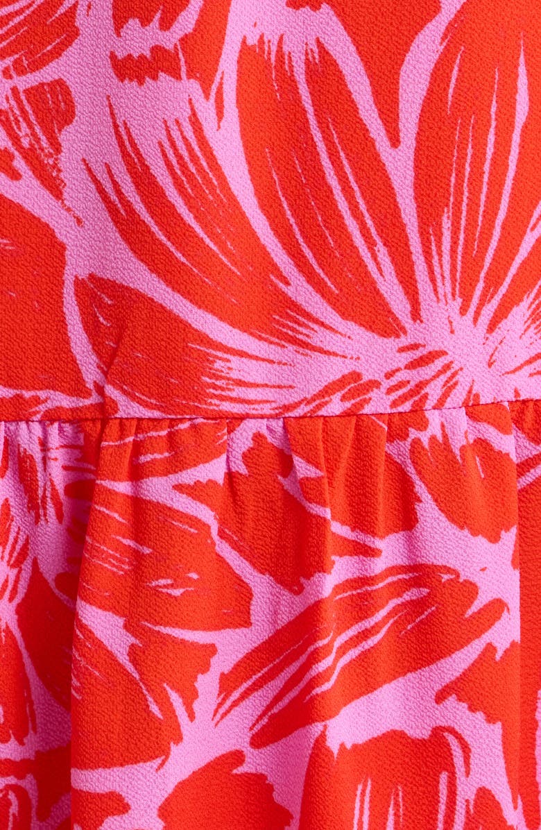 SUGARLIPS Rania Floral Evianna Flutter Maxi Dress, Alternate, color, Pink-Red-Mul