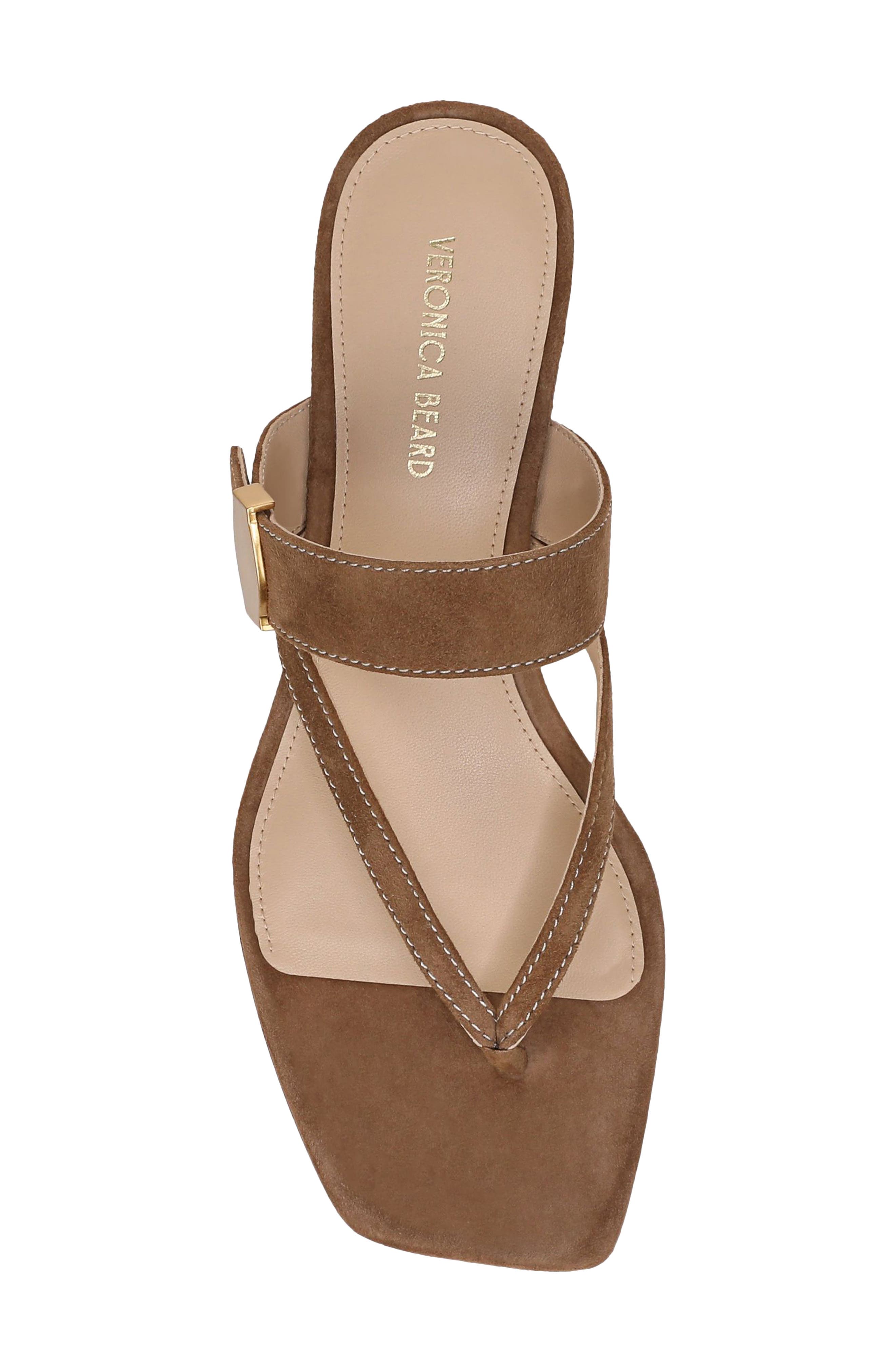 Veronica Beard Salva Kitten Heel Sandal, Alternate, color, Chestnut