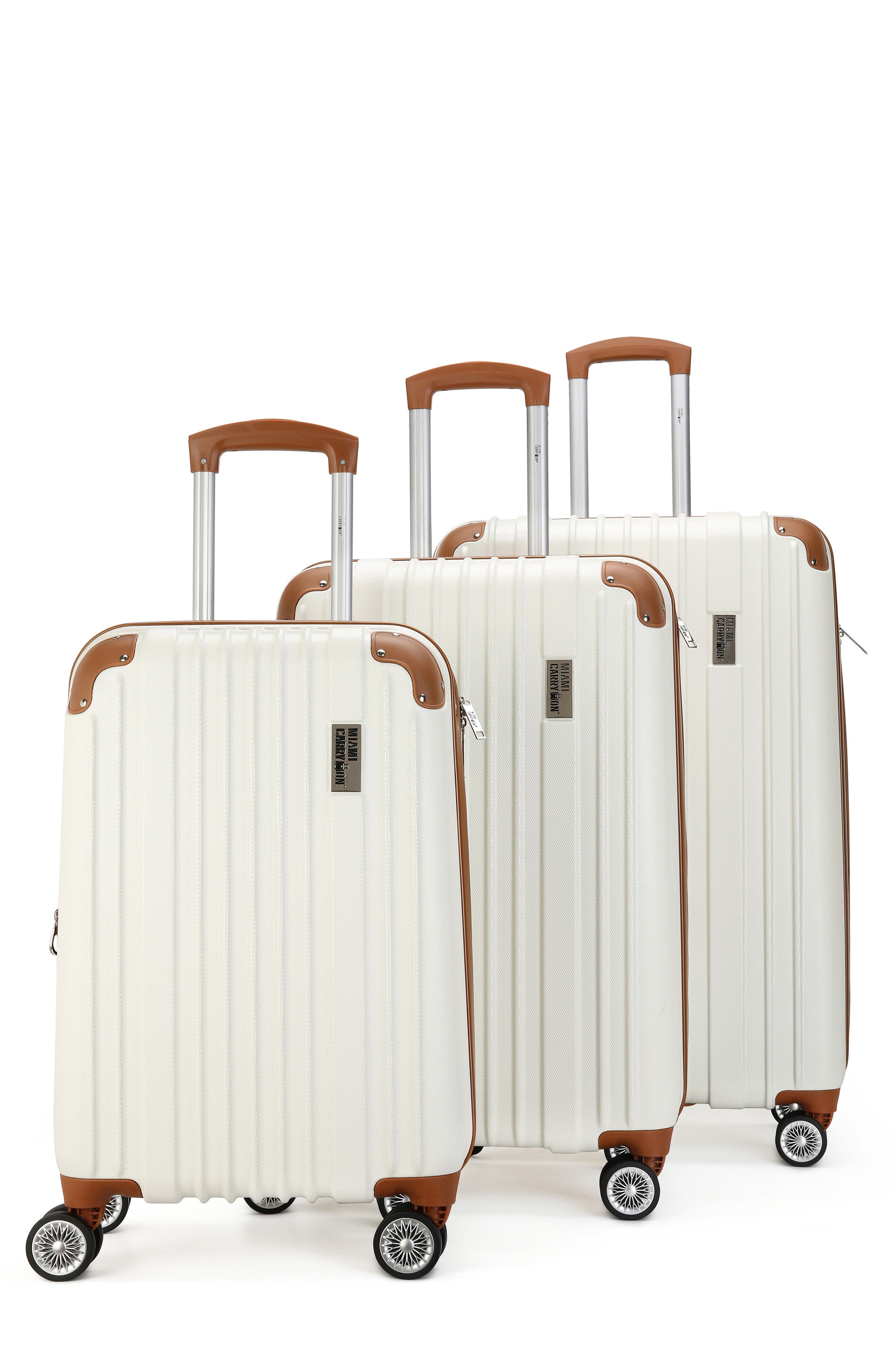 Miami Carry On Collins 3-Piece Hardside Spinner Luggage Set