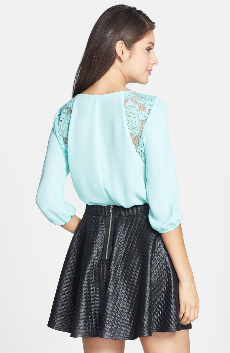 Chloe & Katie Chloe K Lace Inset Top, Alternate, color, 