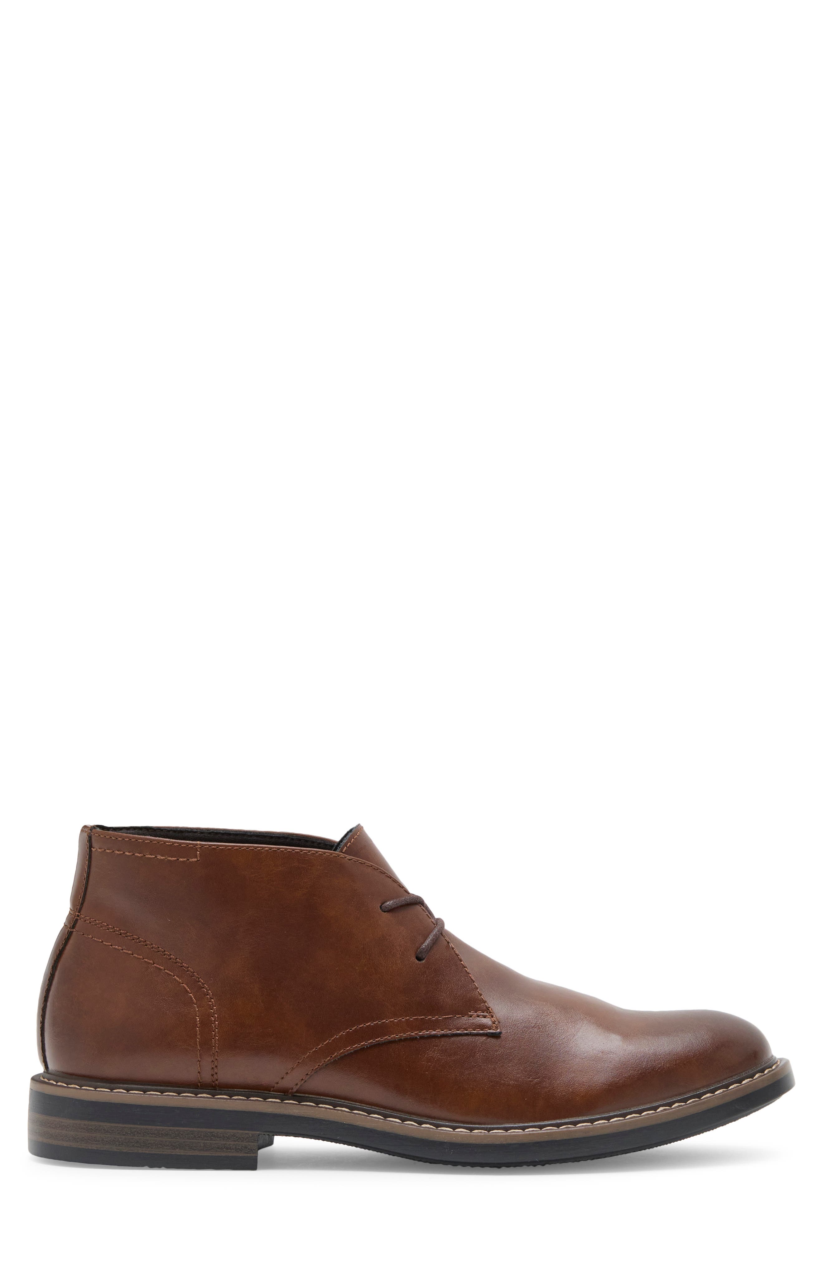 Faux Leather Chukka Boot, Alternate, color, BROWN