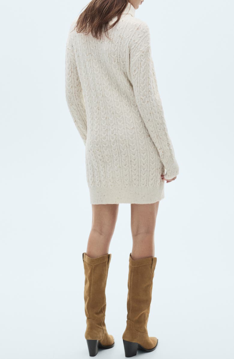 MANGO Long Sleeve Turtlneck Sweater Dress, Alternate, color,