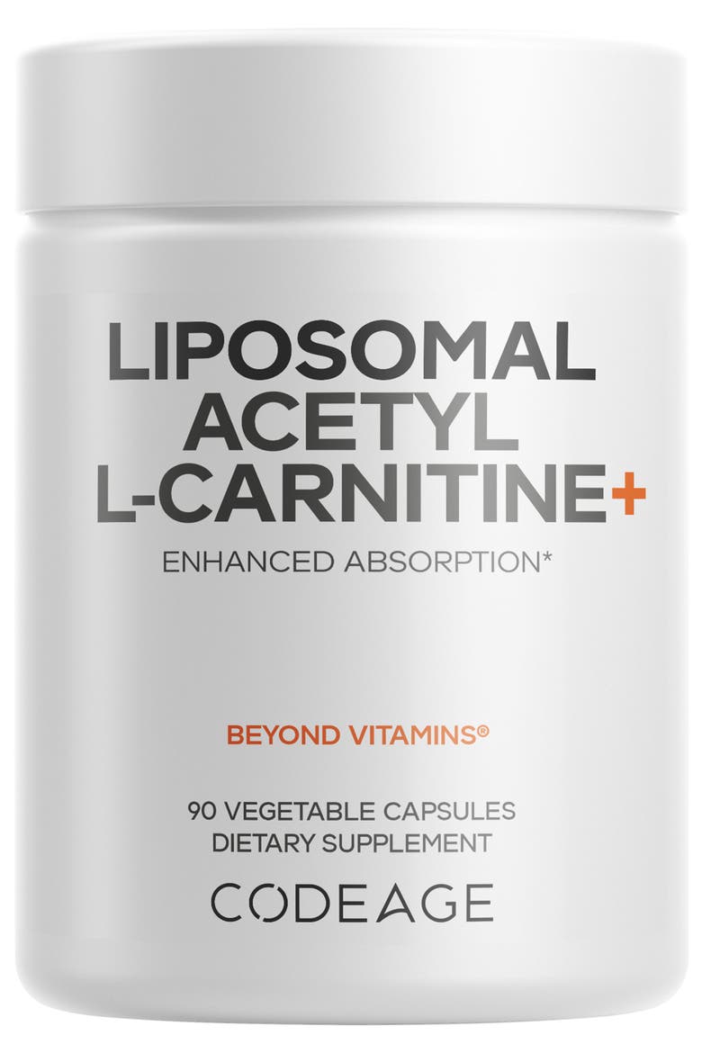 Liposomal Acetyl-L-Carnitine 500mg Supplement, Main, color, White