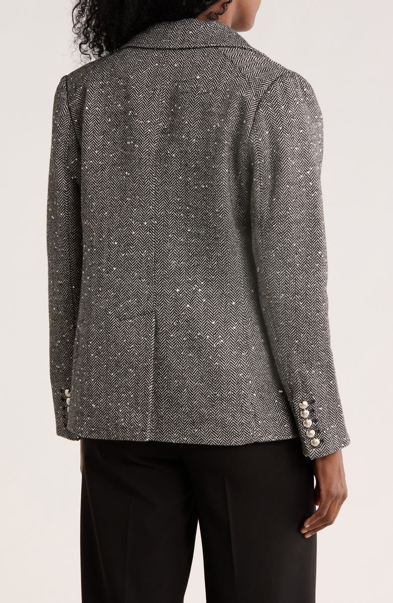 Love Token Addie Double Breasted Blazer, Alternate, color, Black