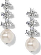 Nadri Faux Pearl & Cubic Zirconia Drop Earrings