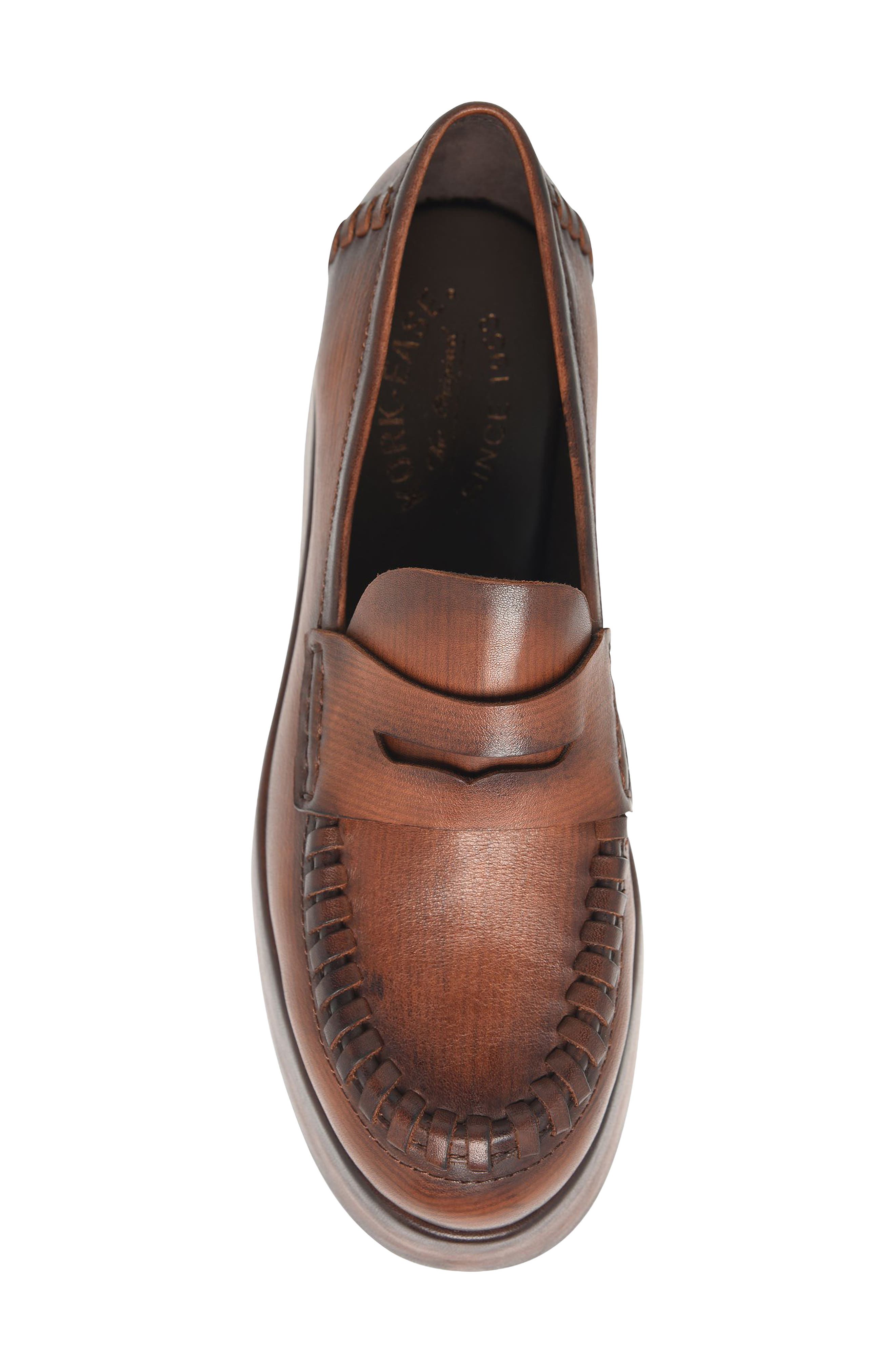 Kork-Ease<sup
®</sup
 Pixie Platform Penny Loafer, Alternate, color, Brown Leather
