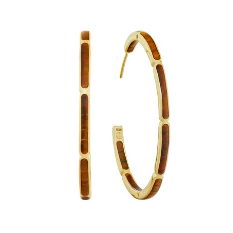 Inside Out Hoop Earring Set In Sterling With 18K Gold Overlay