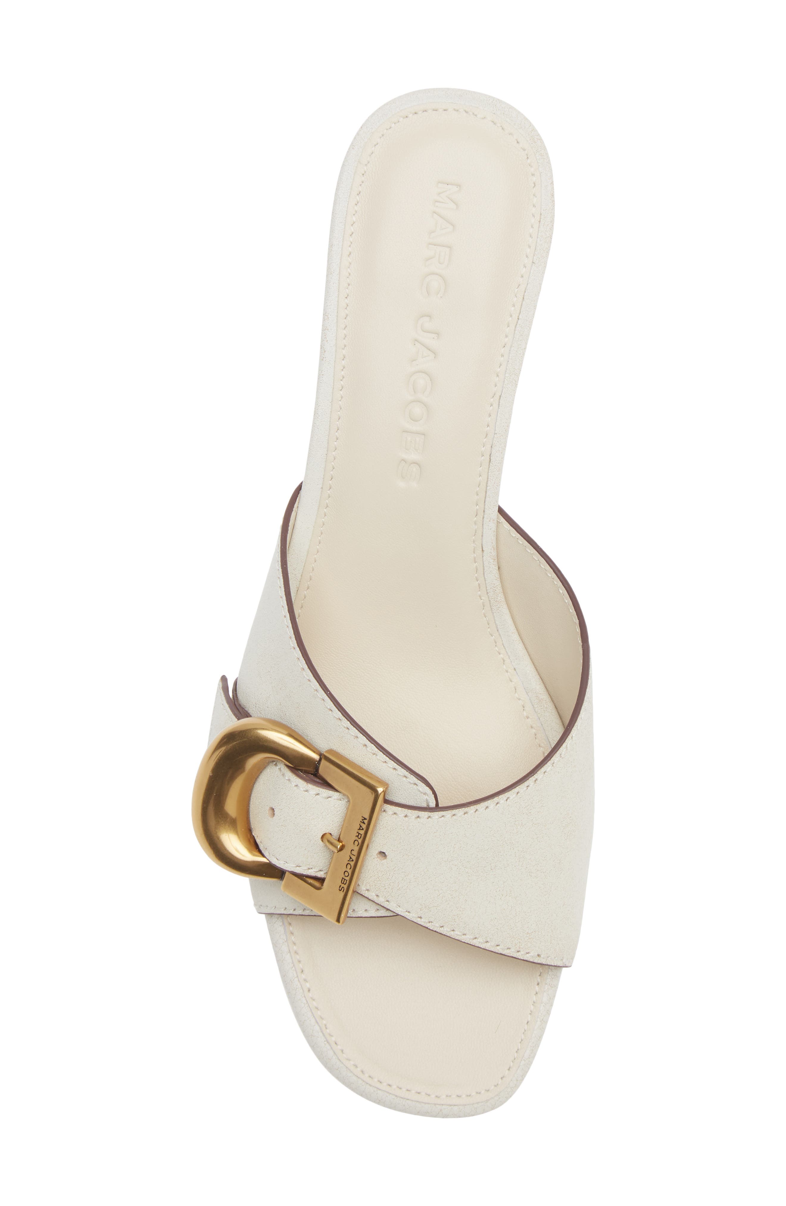 The Doll Buckle Slide Sandal, Alternate, color, WHITE