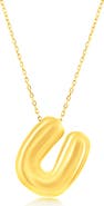 SIMONA Bubble Initial Pendant Necklace