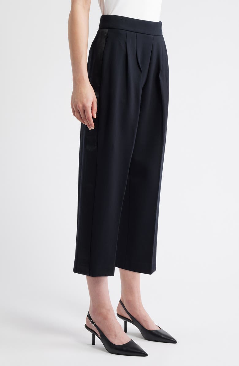 SPANX<sup>®</sup> Ponte Knit Pleated Tuxedo Pants, Alternate, color, Classic Black