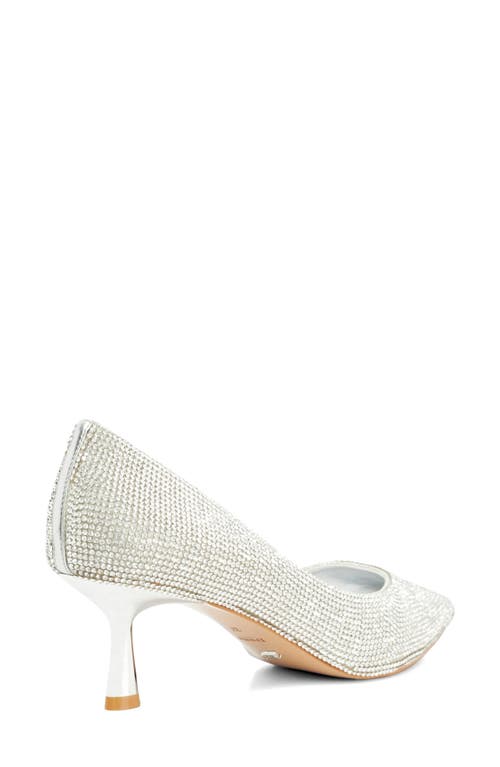 Dune London Bellas Pointed Toe Pump In Silver