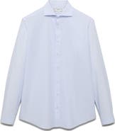 MANGO Thousand Stripe Slim Fit Button Down Shirt