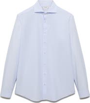MANGO Thousand Stripe Slim Fit Button Down Shirt