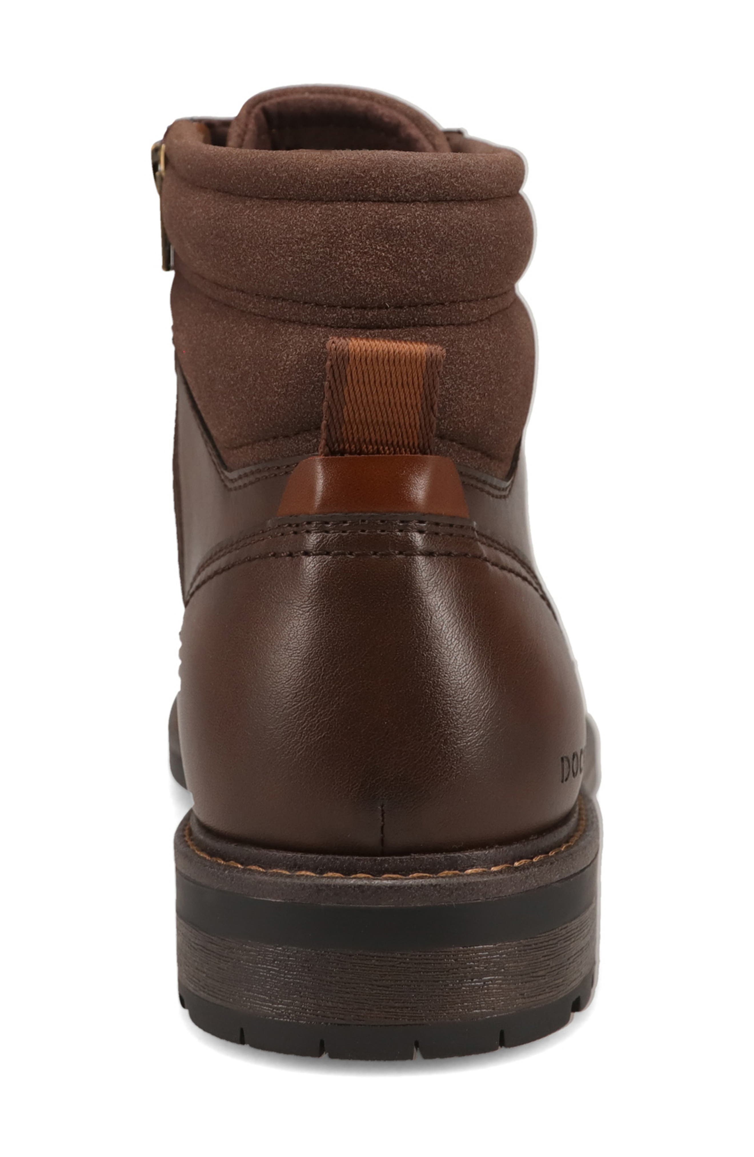 Bannister Faux Leather Boot, Alternate, color, CHESTNUT