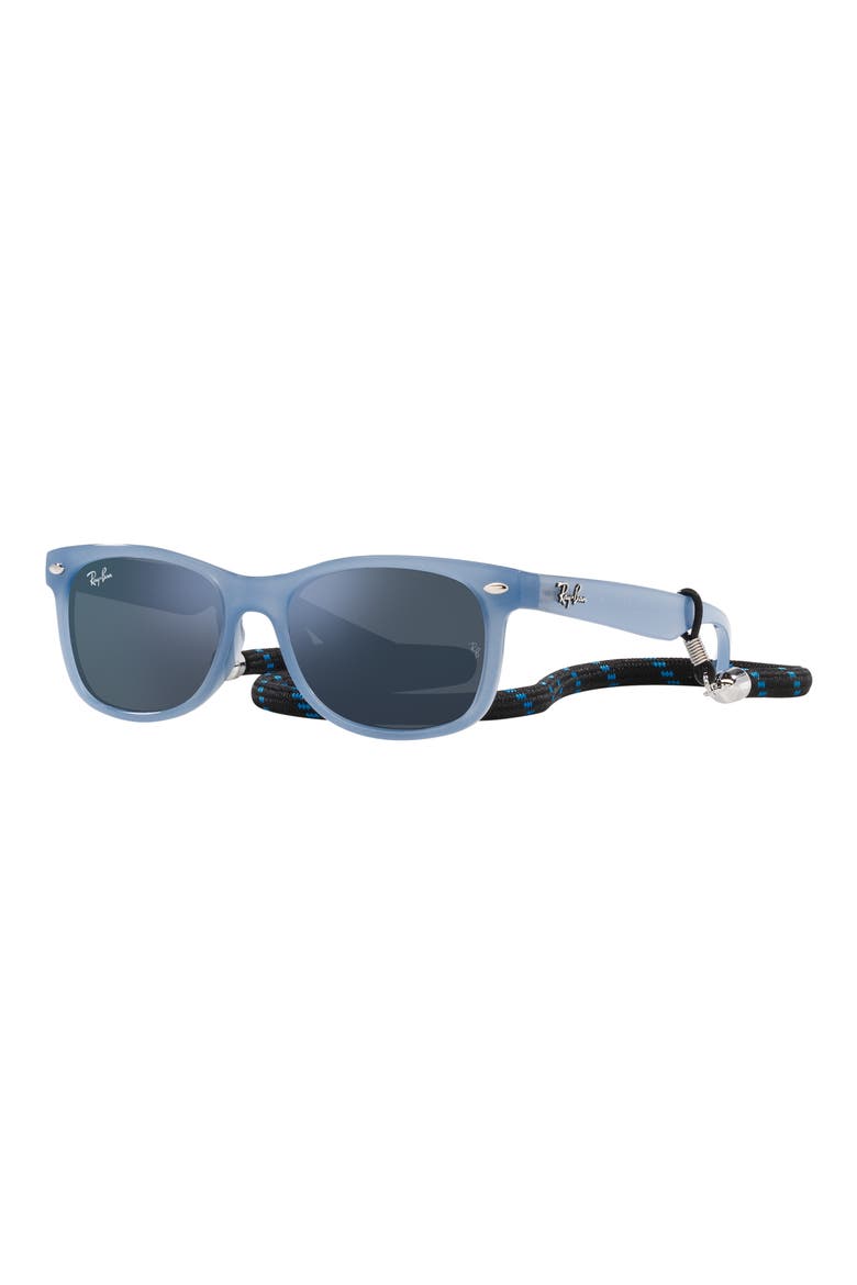 Kids' Junior Wayfarer 47mm Square Sunglasses, Alternate, color, OPAL BLUE