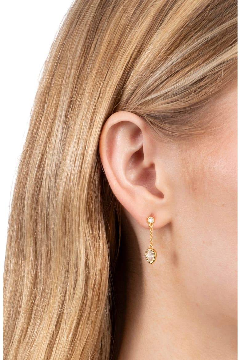 Asterales Cubic Zirconia Drop Earrings, Alternate, color, STONES