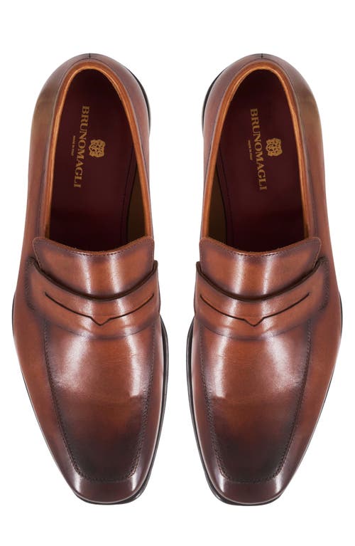 Bruno Magli Raging Penny Loafer In Cognac Burnished