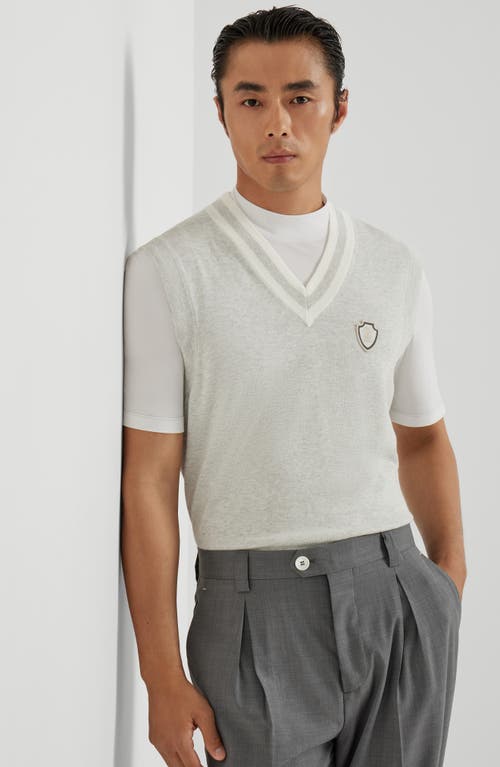 Brunello Cucinelli Cotton Vest In Gray