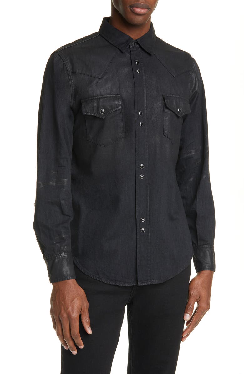 Saint Laurent Classic Western Shirt, Main, color, 