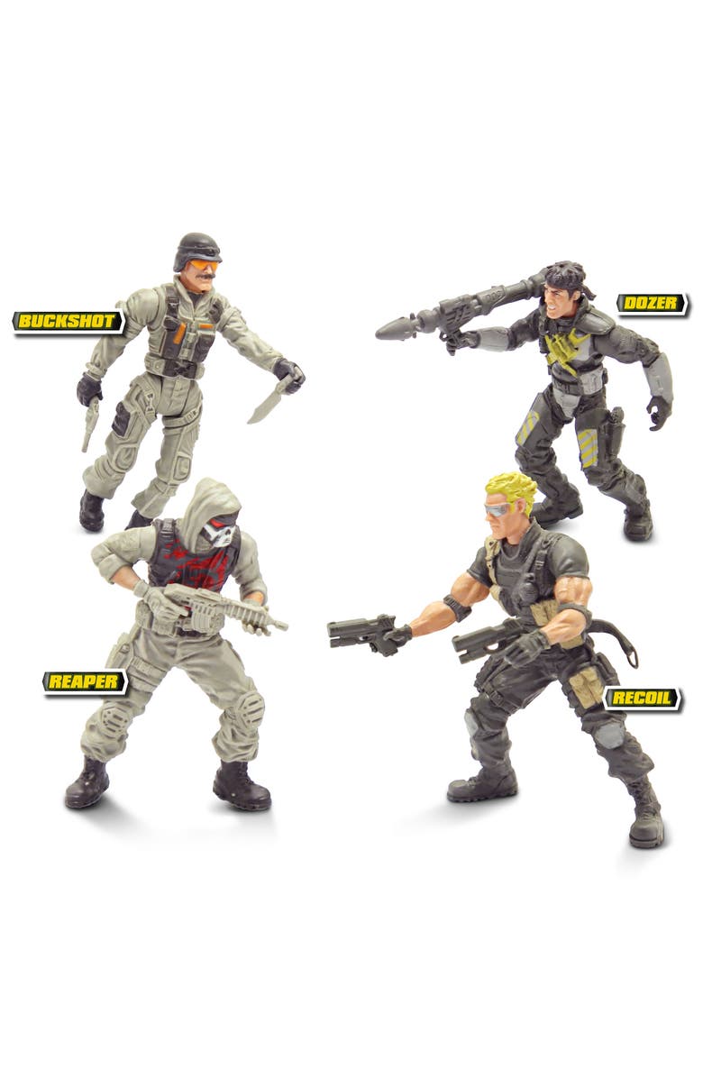 Lanard The Corps! Mission Terrain Battle 4 Posable Action Figures, 3+, Alternate, color, 