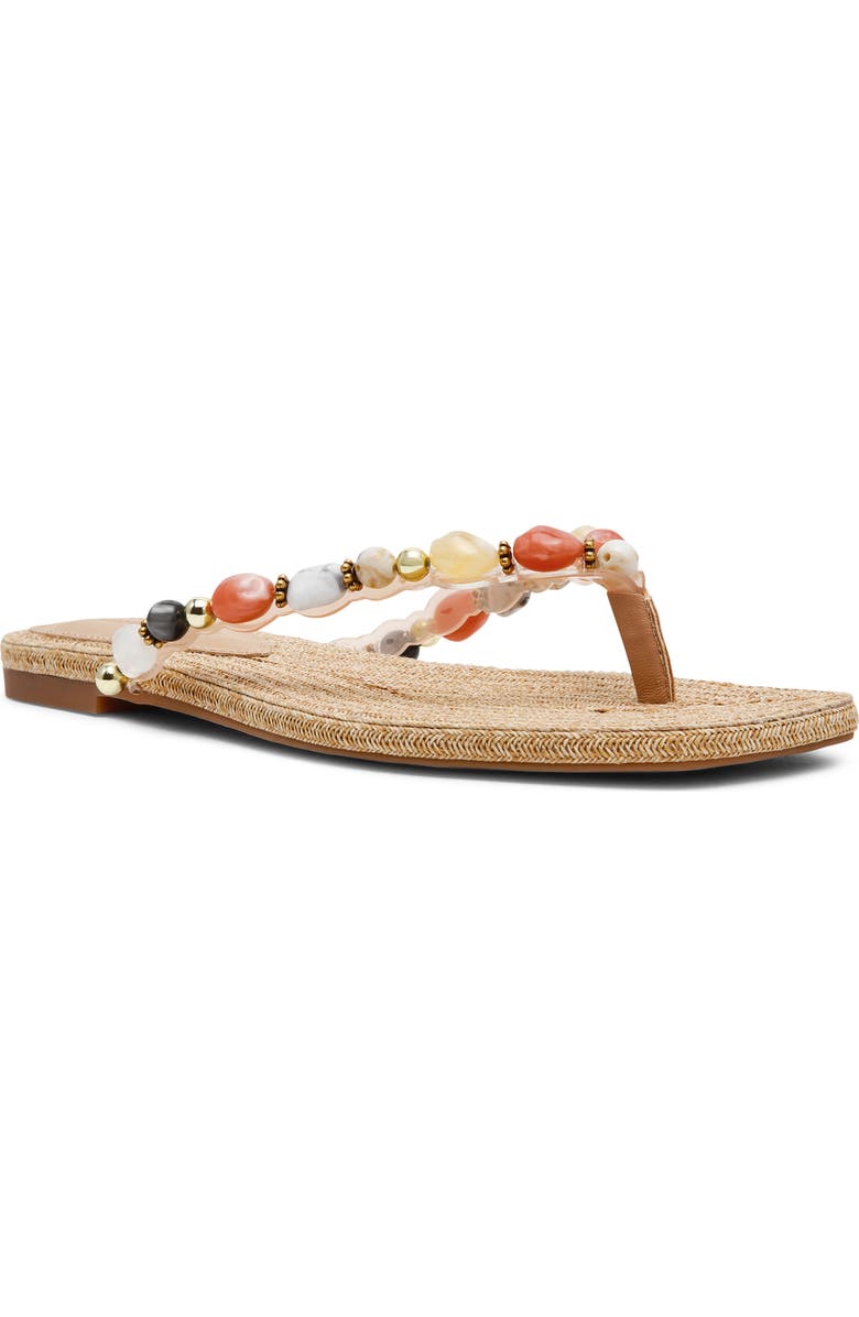 Steve Madden Marble Flip Flop, Main, color, Natural Multi