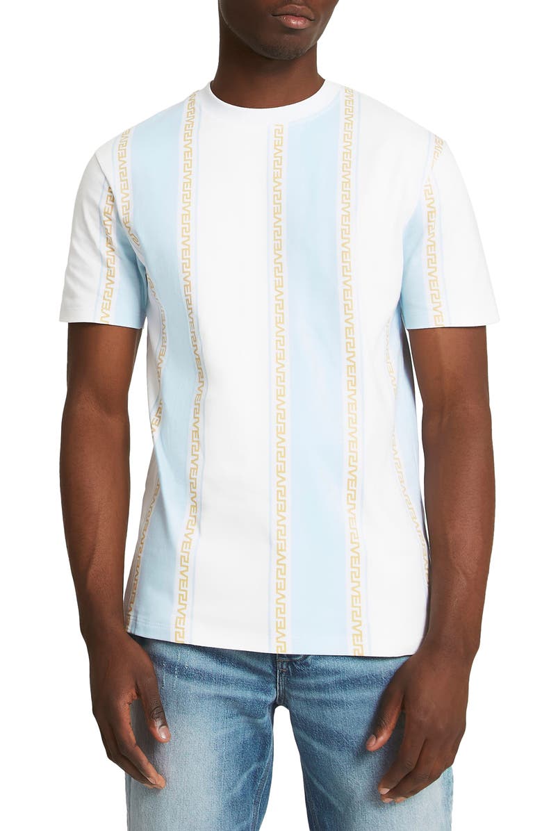 River Island Greek Stripe T-Shirt, Main, color, 