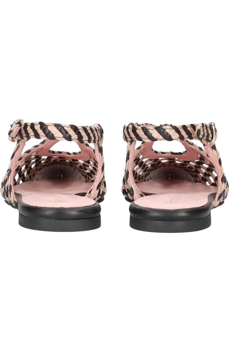 Pretty Ballerinas Pointed Toe Woven Sling Back, Alternate, color, Black