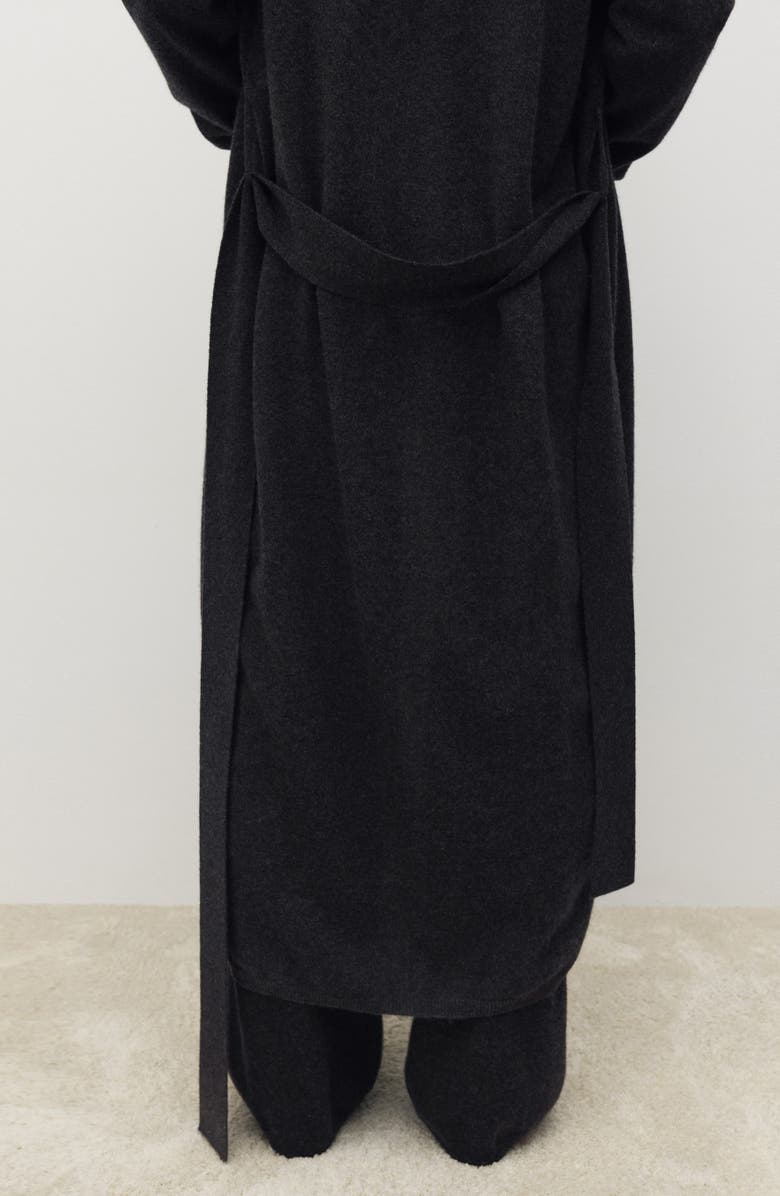 MANGO Cashmere Long Cardigan, Alternate, color, Charcoal