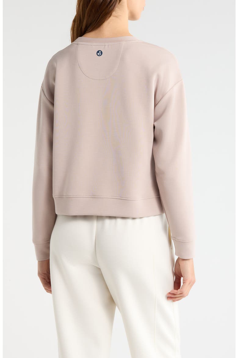 Sienna Crop Performance Sweatshirt, Alternate, color, TAN