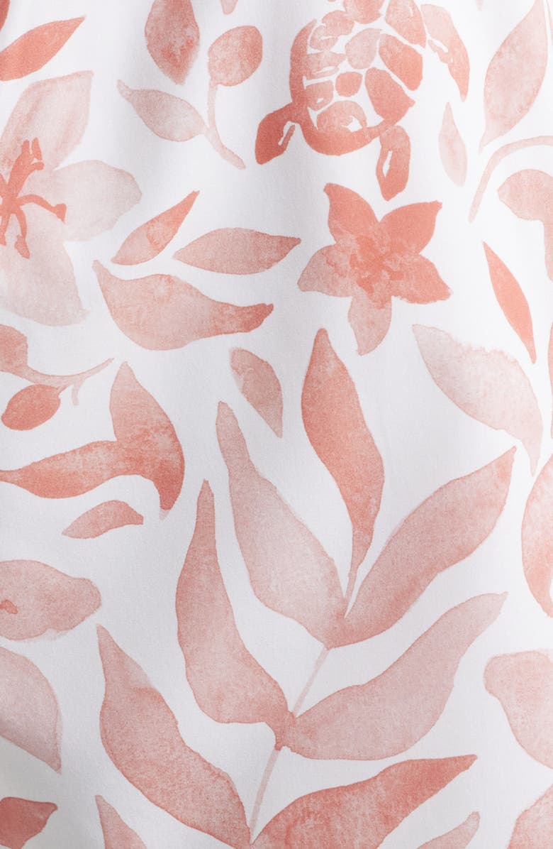 Vintage Summer Print Volley Swim Trunks, Alternate, color, Orange