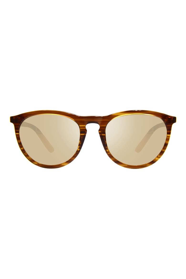 Sage 64mm Rectangular Sunglasses, Main, color, AMBER HORN