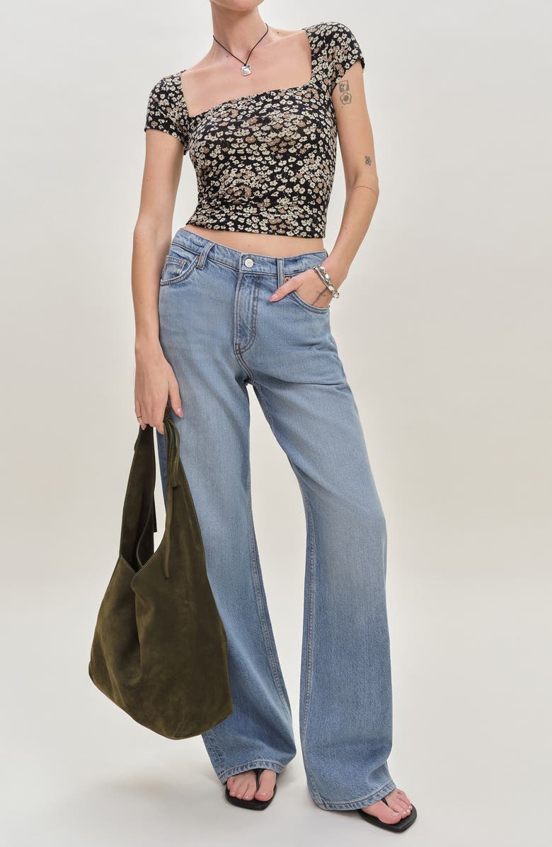 Reformation Square Neck Rib Sweater, Alternate, color, Juno