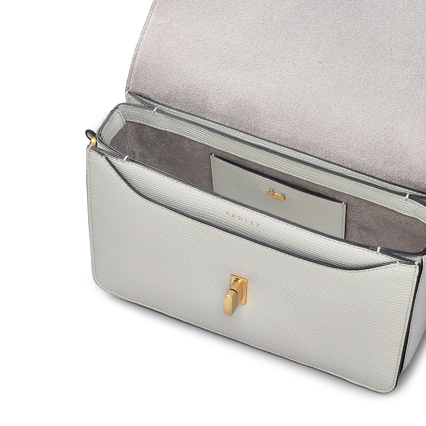 Radley Threadneedle Street - Faux Liz Small Flapover Crossbody Bag, Alternate, color, Mist