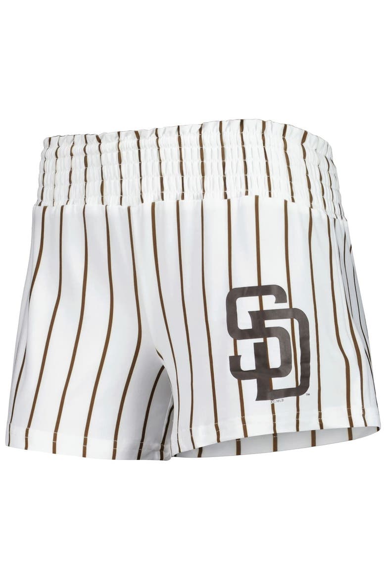 Women's Concepts Sport White San Diego Padres Reel Pinstripe Sleep Shorts, Alternate, color, White