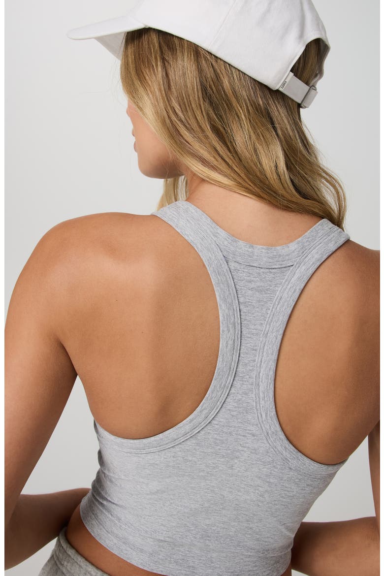 Elevation Racerback Crop Tank, Alternate, color, LIGHT HEATHER GREY