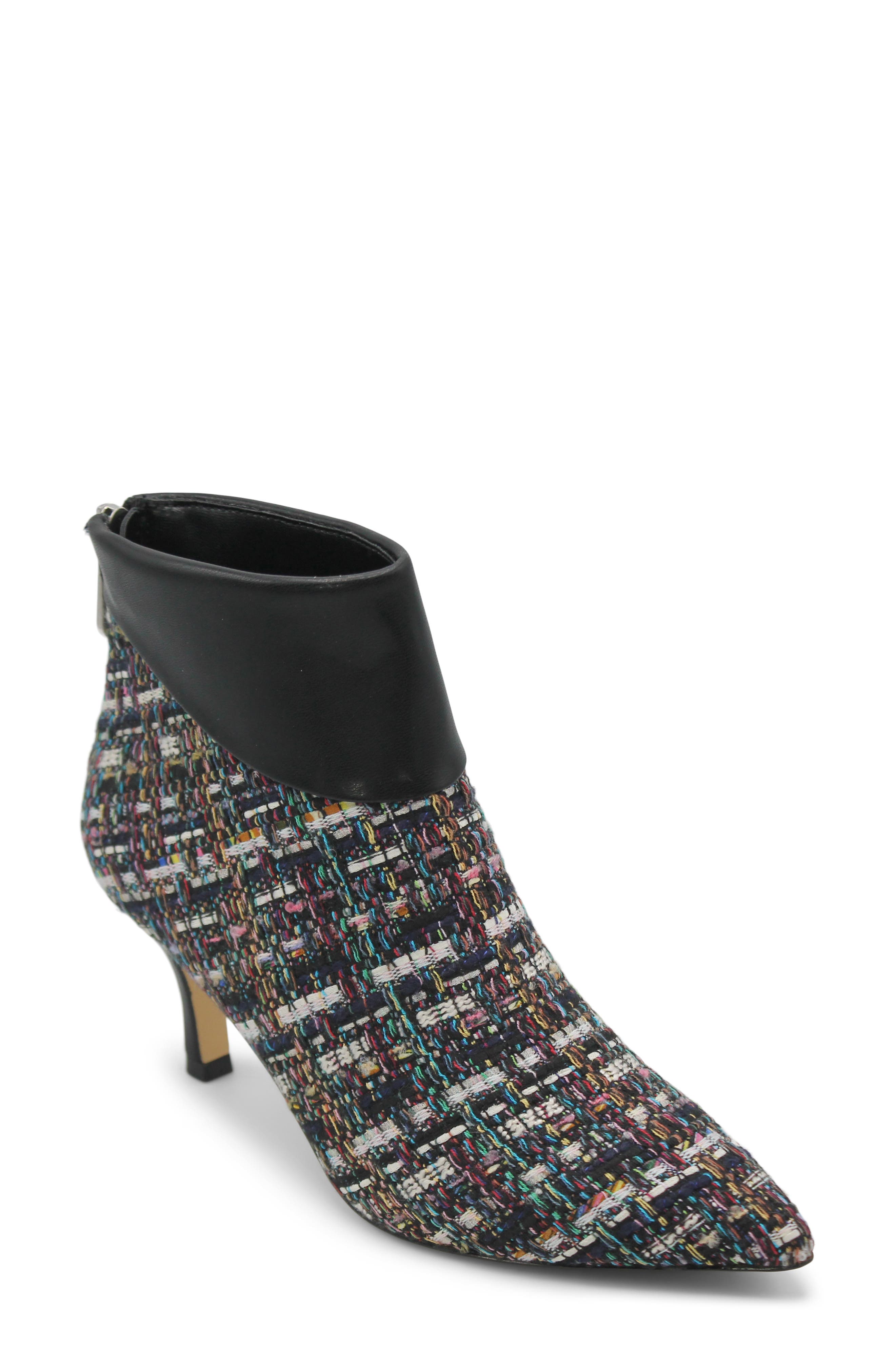 Charles by Charles David Alice Pointed Toe Bootie, Main, color, Black Multi-Tw