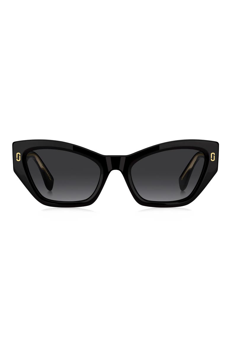 54mm Cat Eye Sunglasses, Main, color, BLACK