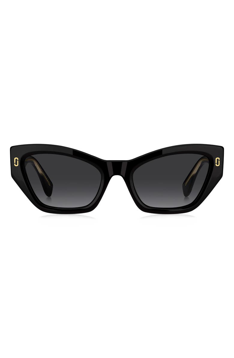 Marc Jacobs 54mm Cat Eye Sunglasses, Main, color, Black