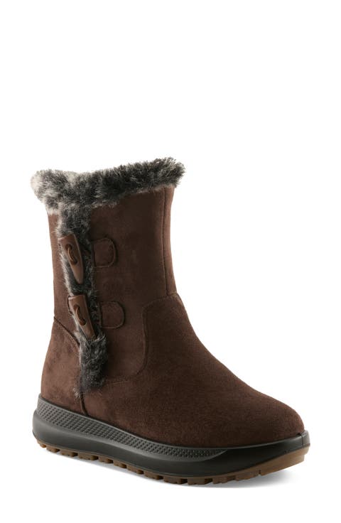 Galoshe Water Resistant Faux Fur Bootie