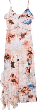 Desigual Floral Print Ruffle Dress