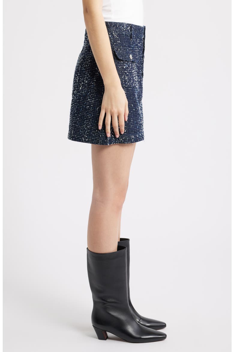 Abbot Denim Tweed A-Line Skirt, Alternate, color, DENIM TWEED
