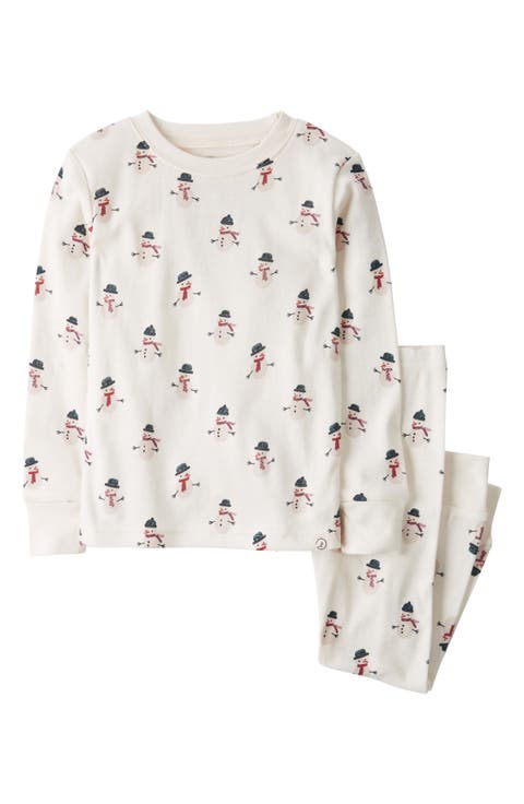 Kids' Print Fitted Organic Cotton Two-Piece Pajamas