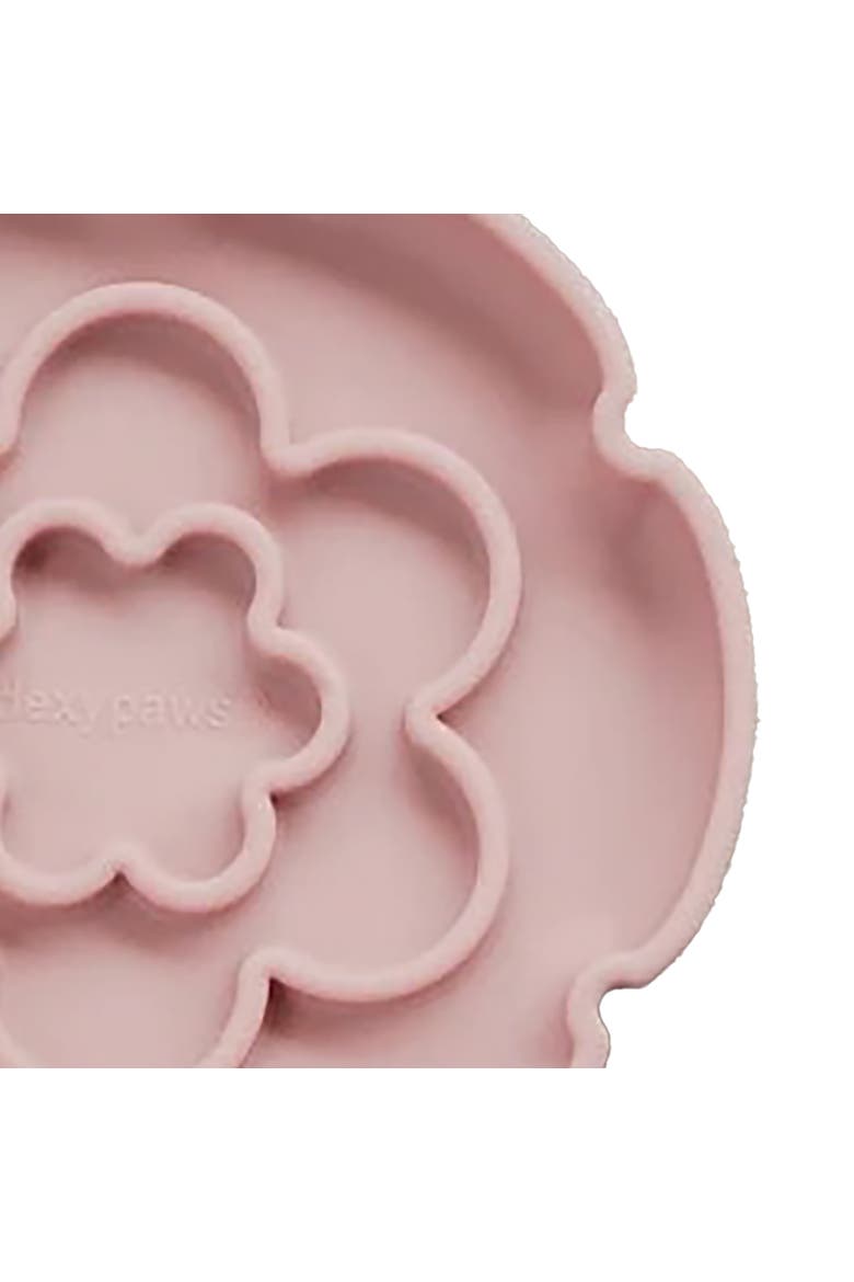 Flower Elevated Slow Feeder, Pink Blush, Silicone Cat Dish, Alternate, color, Pink