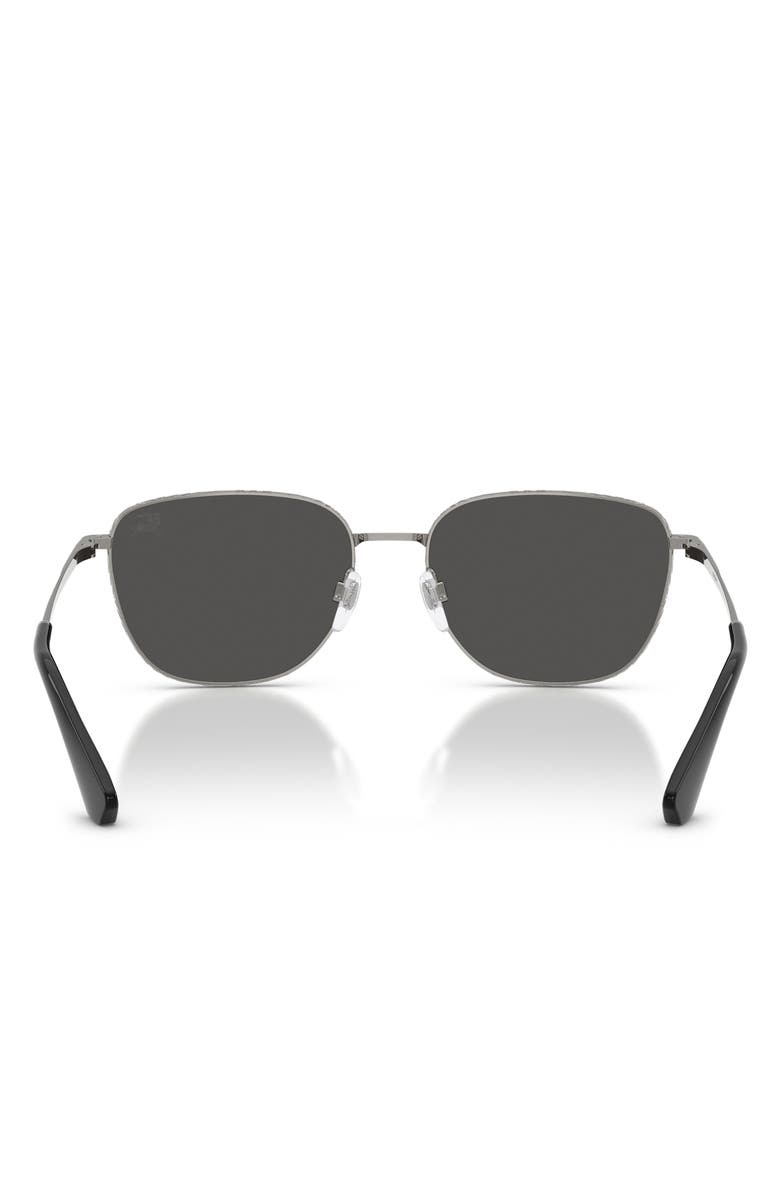 Burberry 57mm Square Sunglasses, Alternate, color, Gunmetal / Dark Grey