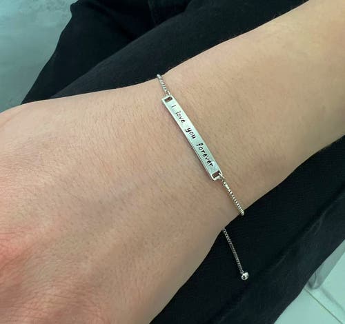 Donatello Gian "i Love You Forever" Adjustable Bracelet In Silver