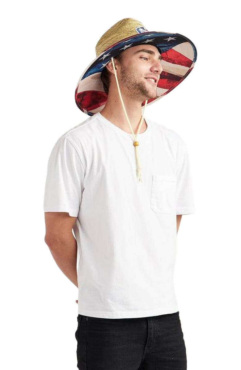 Hemlock Liberty Straw Lifeguard Hat, Alternate, color, 