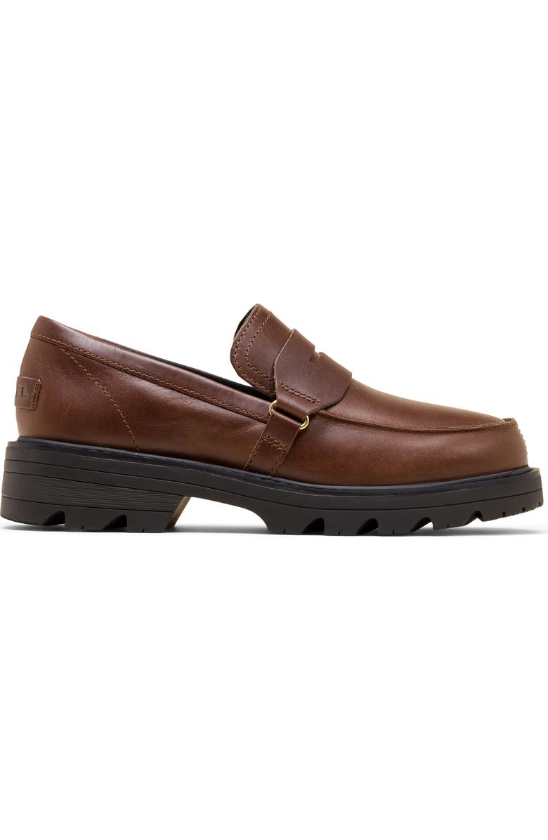 SOREL Revel Ave Penny Loafer, Alternate, color, Tobacco/ Black