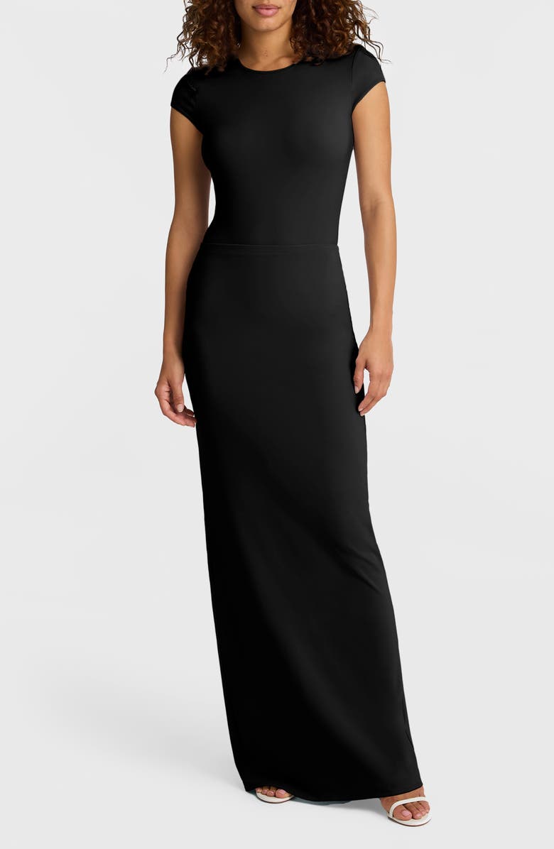 Commando Butter Luxe Column Maxi Skirt, Alternate, color, Black