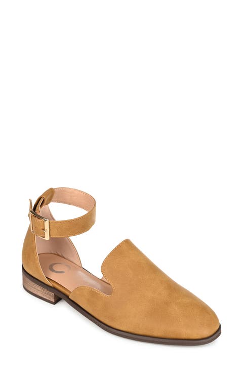 JOURNEE Loreta Ankle Buckle Flat (Women)